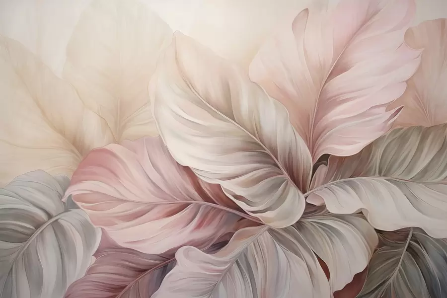 Wall Mural Photo Wallpaper Tropical foliage with shimmering colors w03597