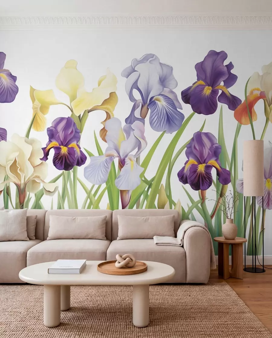 Wall Mural Photo Wallpaper Iris flowers w03641