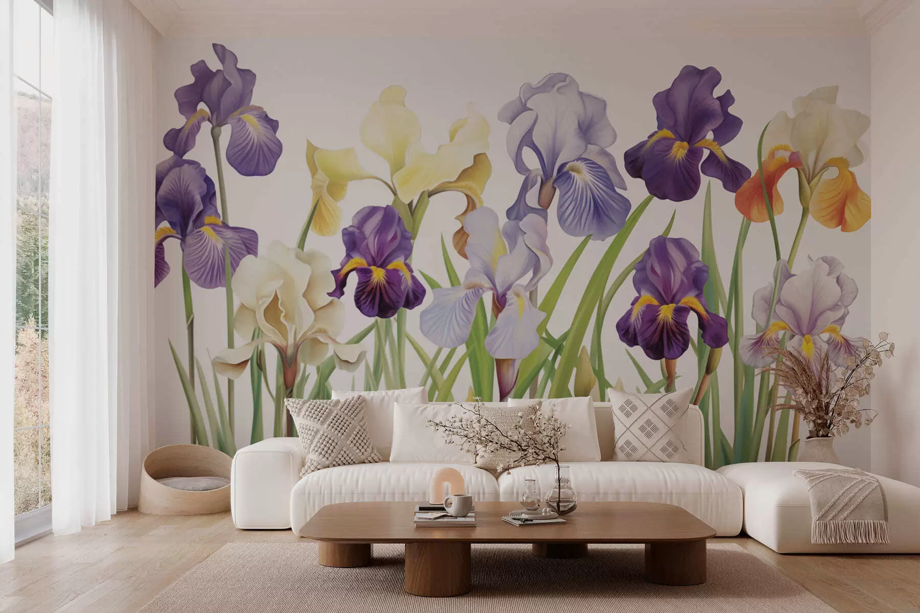murais de parede Flores de íris w03641