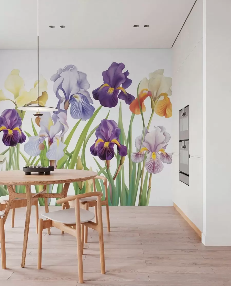 wall murals Iris flowers w03641