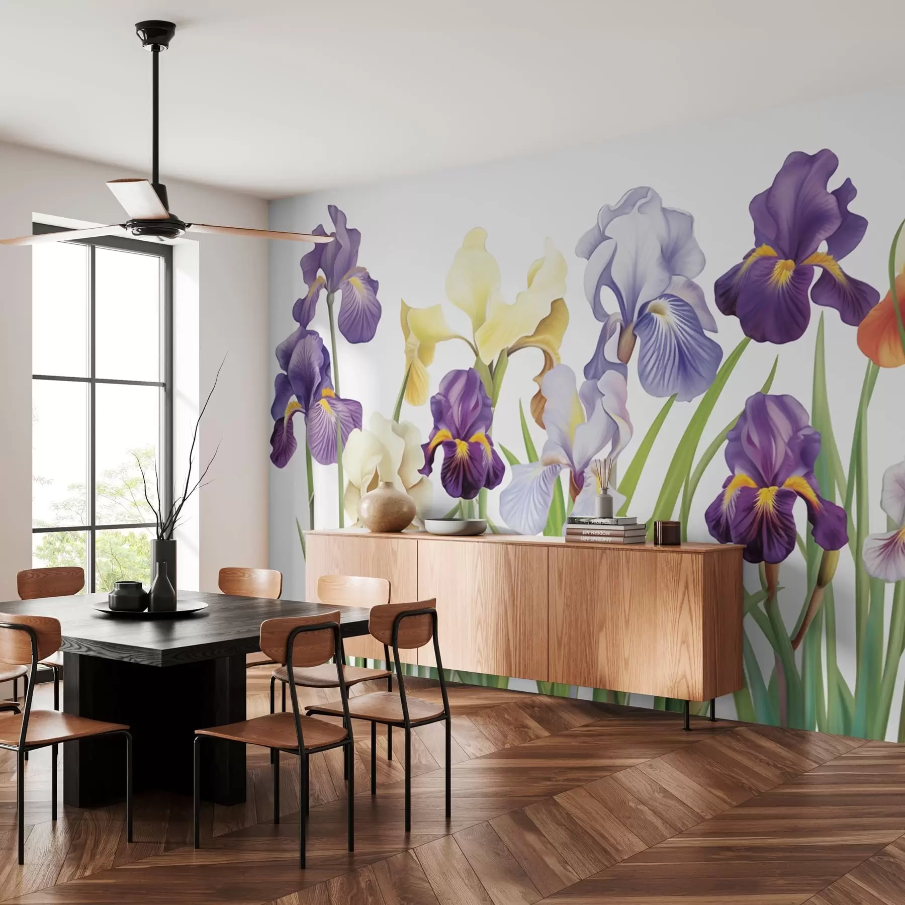 Wall Mural Photo Wallpaper Iris flowers w03641
