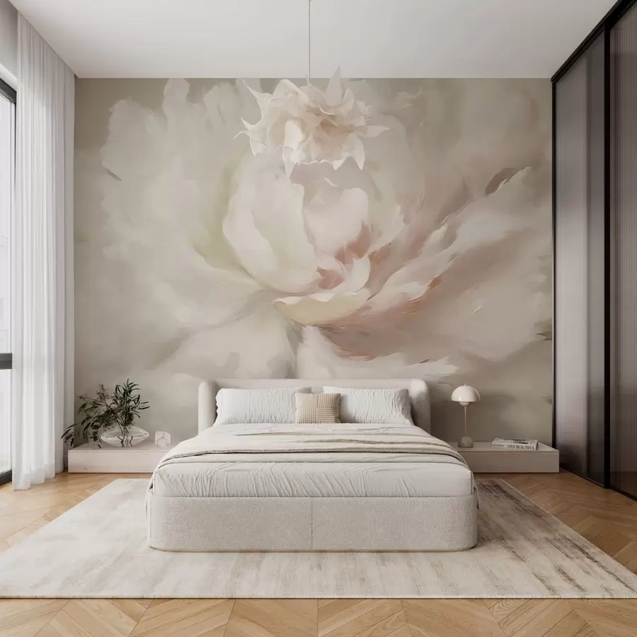 murales Gran flor de peonía w03642