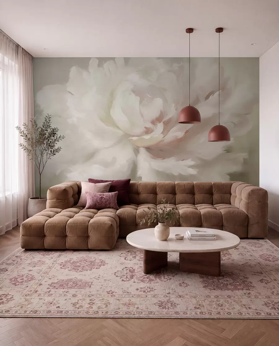 Wall Mural Photo Wallpaper Big peony flower w03642