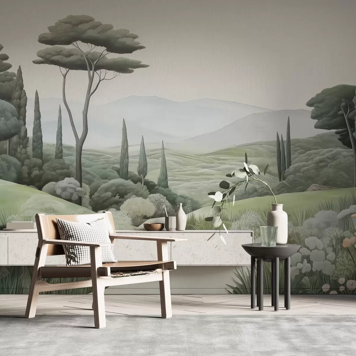 murales Paisaje en acuarela w03659