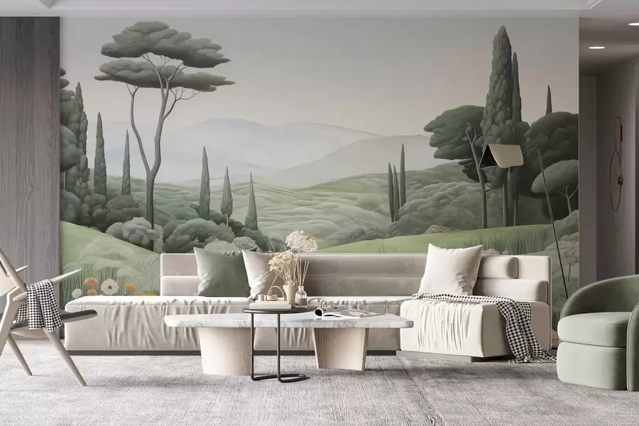 Wall Mural Photo Wallpaper Watercolor landscape w03659