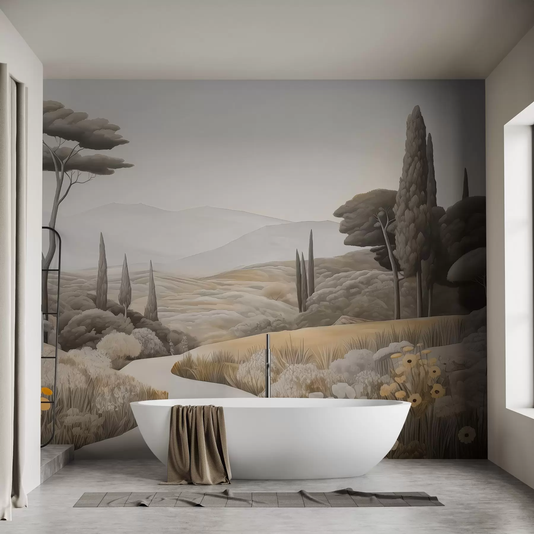 wall murals Watercolor landscape w03659v1