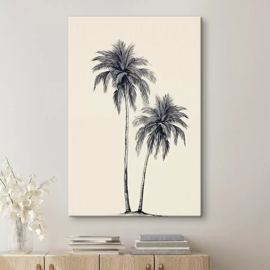 wall murals Palm trees minimalism s43956