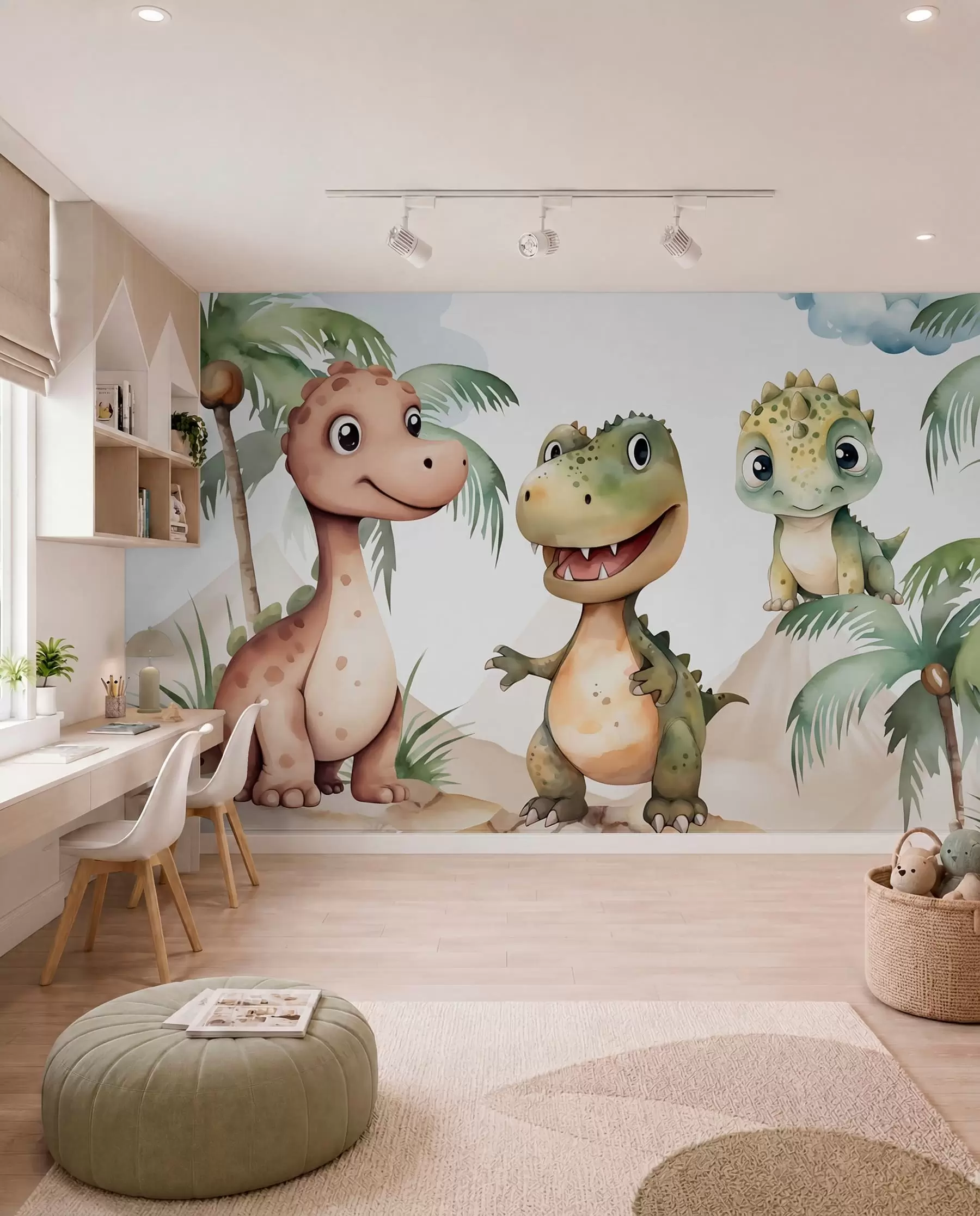 peintures murales Trois petits dinosaures w03675