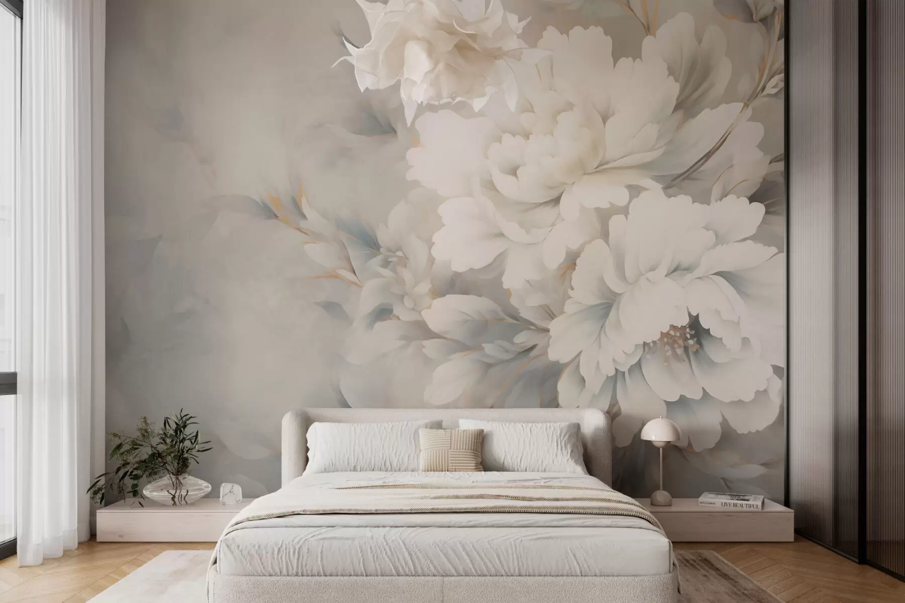 wall murals Vintage Flowers w03702