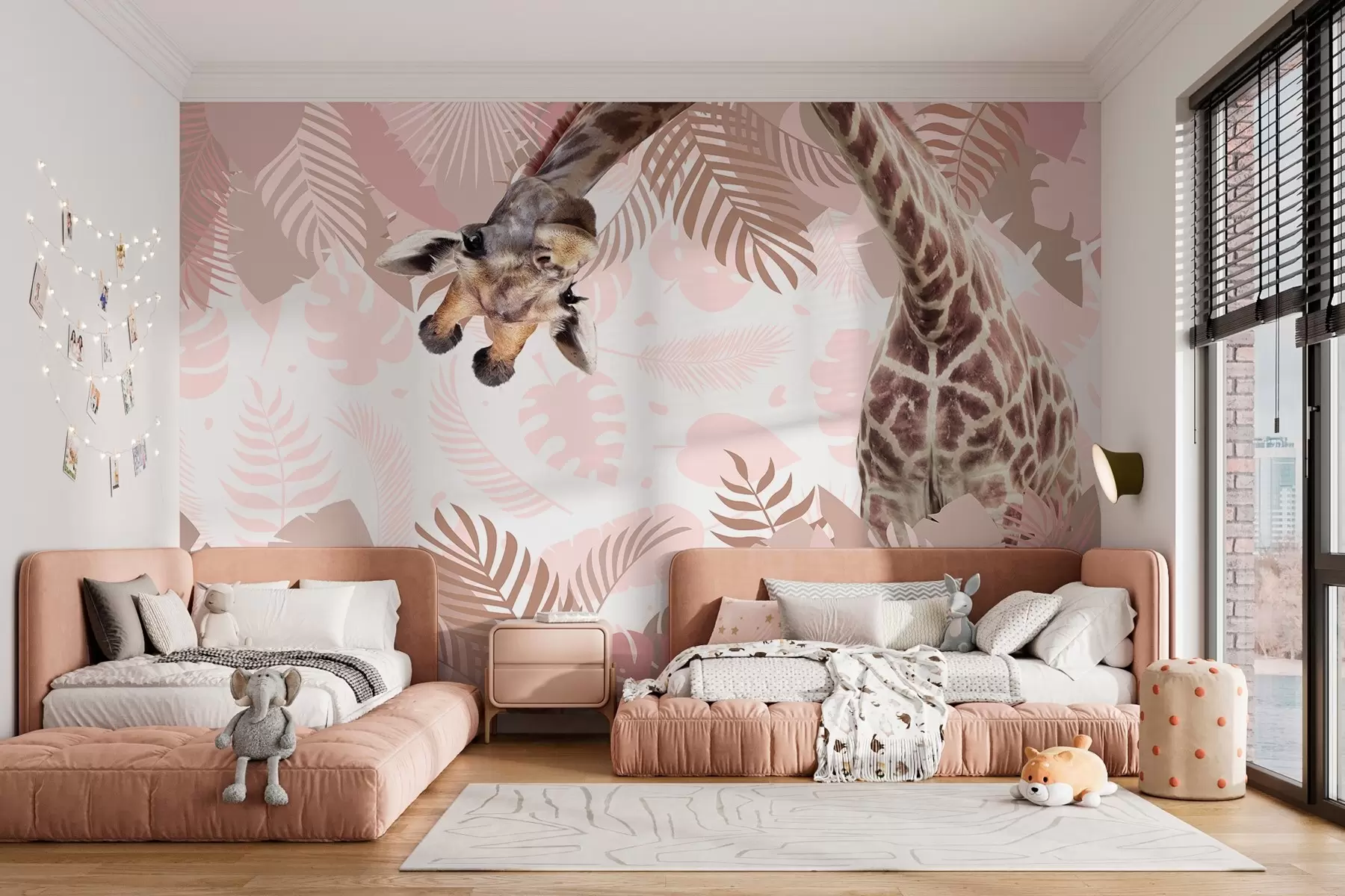 Wall Mural Photo Wallpaper curious giraffe in the jungle w03619