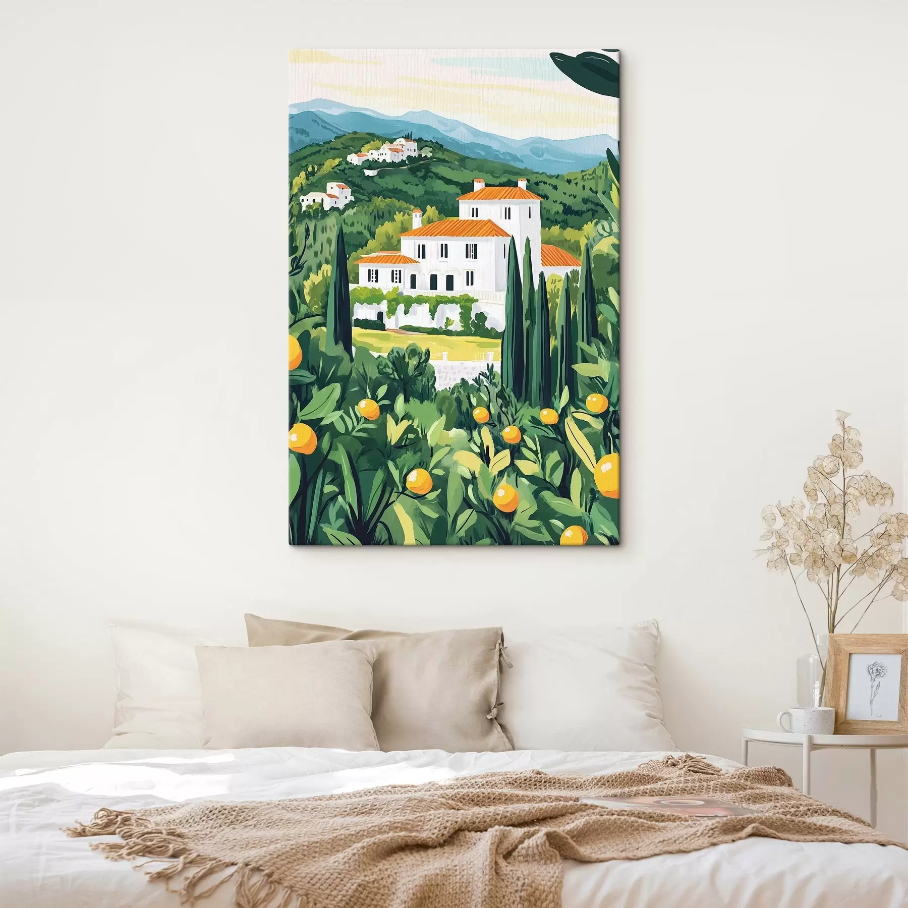 wall murals Summer nature, mediterranean, lemon trees, architectural s44028