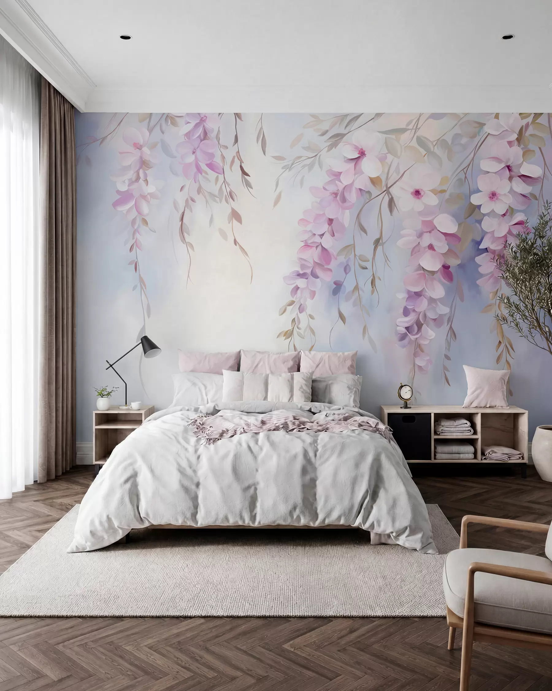 Wall Mural Photo Wallpaper Pastel Wisteria w09010