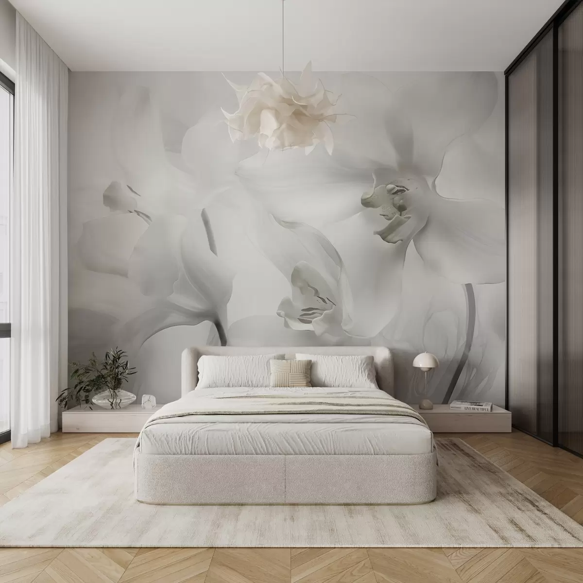 Wall Mural Photo Wallpaper Orchid Tenderness,Orchids, petals, soft lines, blur effect w03781v1