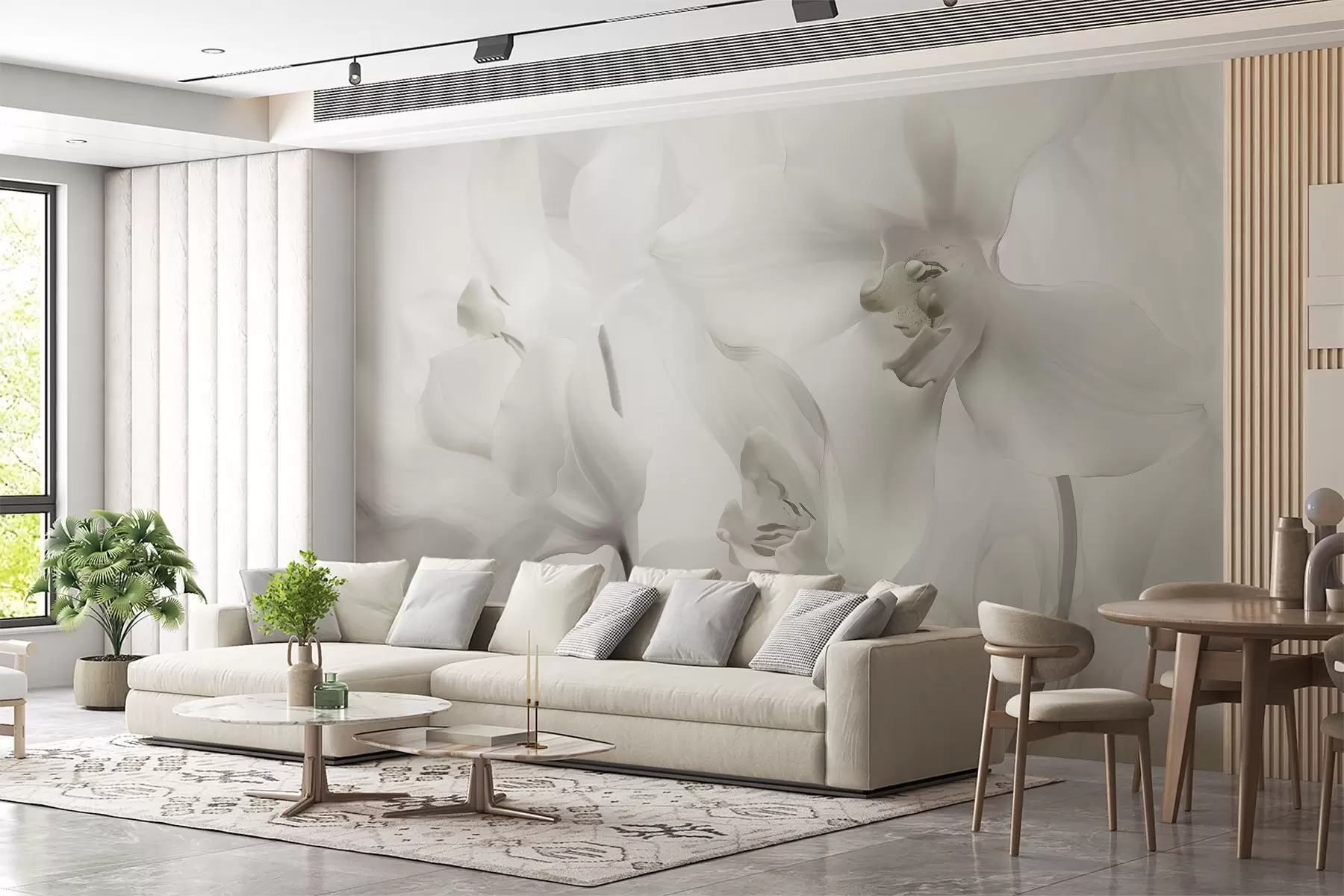 Wall Mural Photo Wallpaper Orchid Tenderness,Orchids, petals, soft lines, blur effect w03781v1