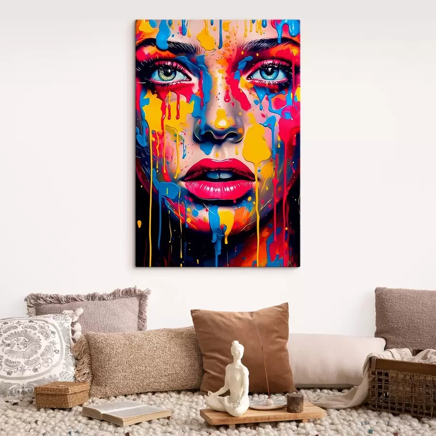 wall murals Face in paint s44104