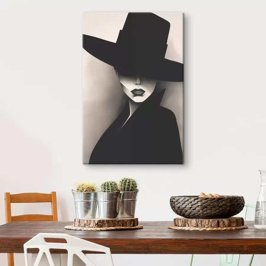wall murals Woman in a hat s44108
