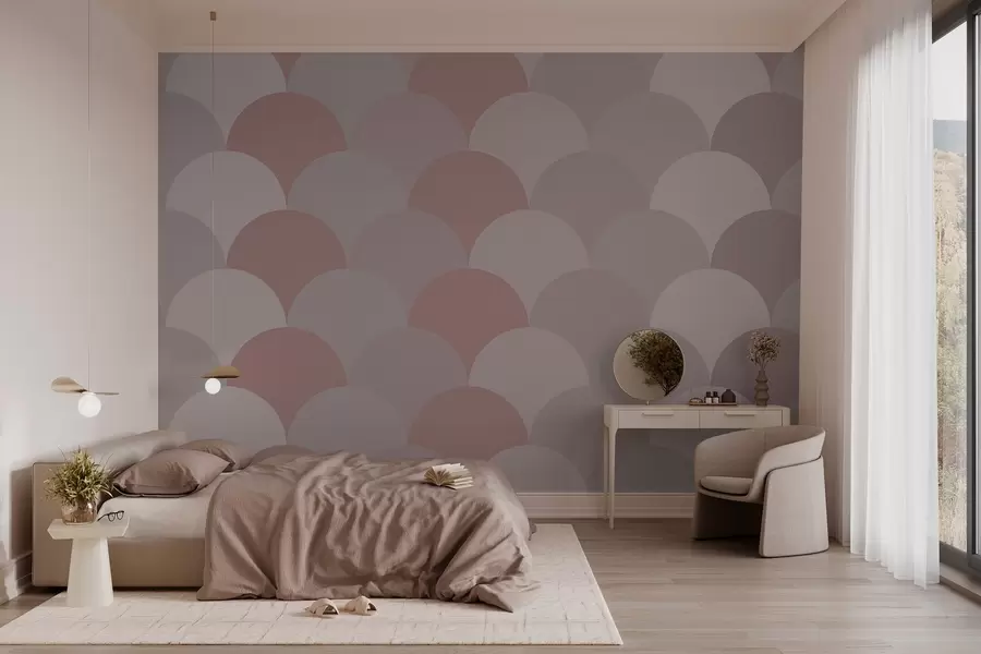 Wall Mural Photo Wallpaper stylish scales in shades of dusty rose gray and beige w03722