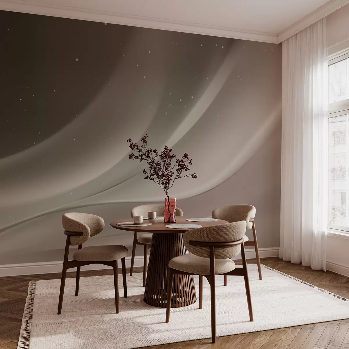 murales Ondas abstractas Aurora w03751v1