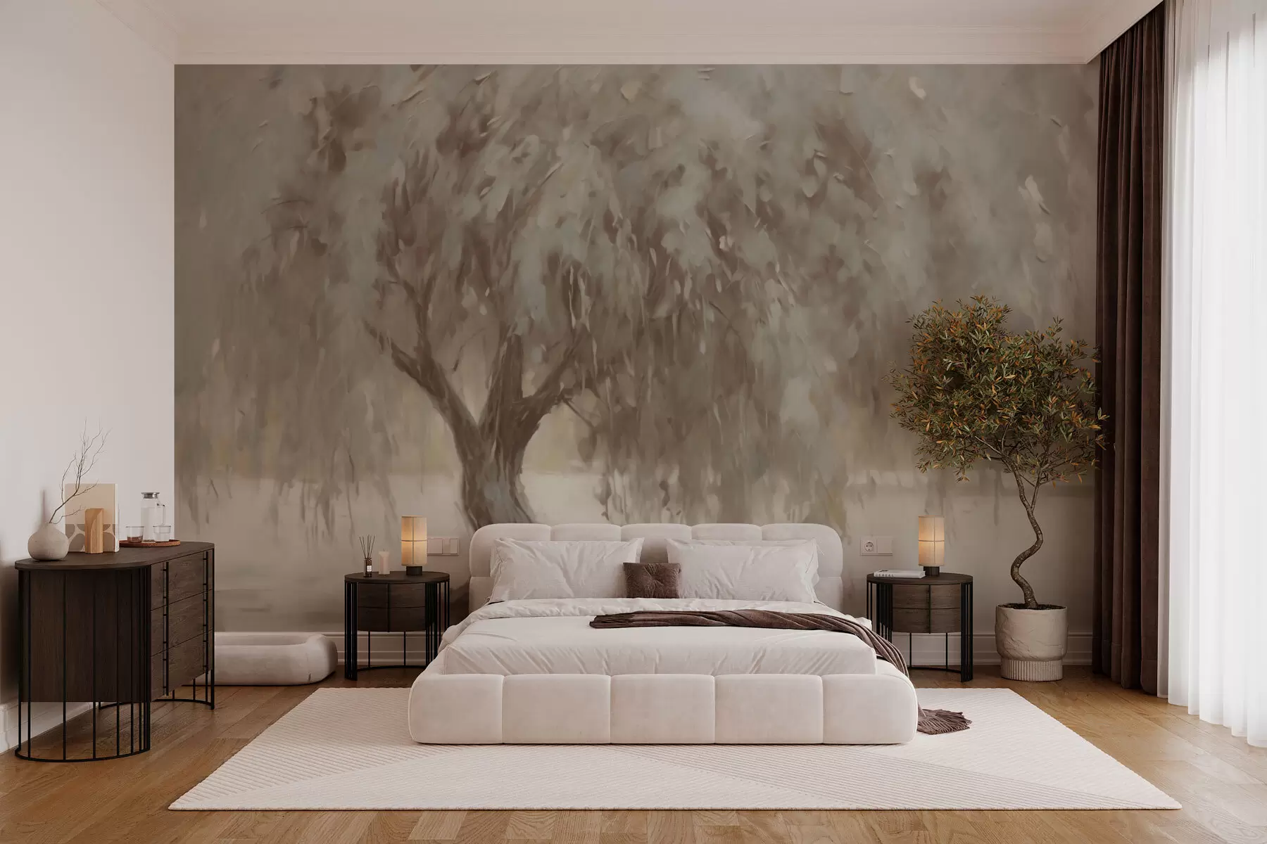 wall murals Big Willow Tree w03758