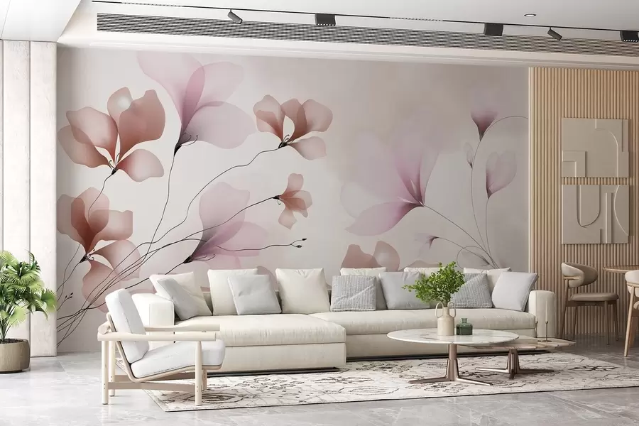 Wall Mural Photo Wallpaper Delicate flowers w03714