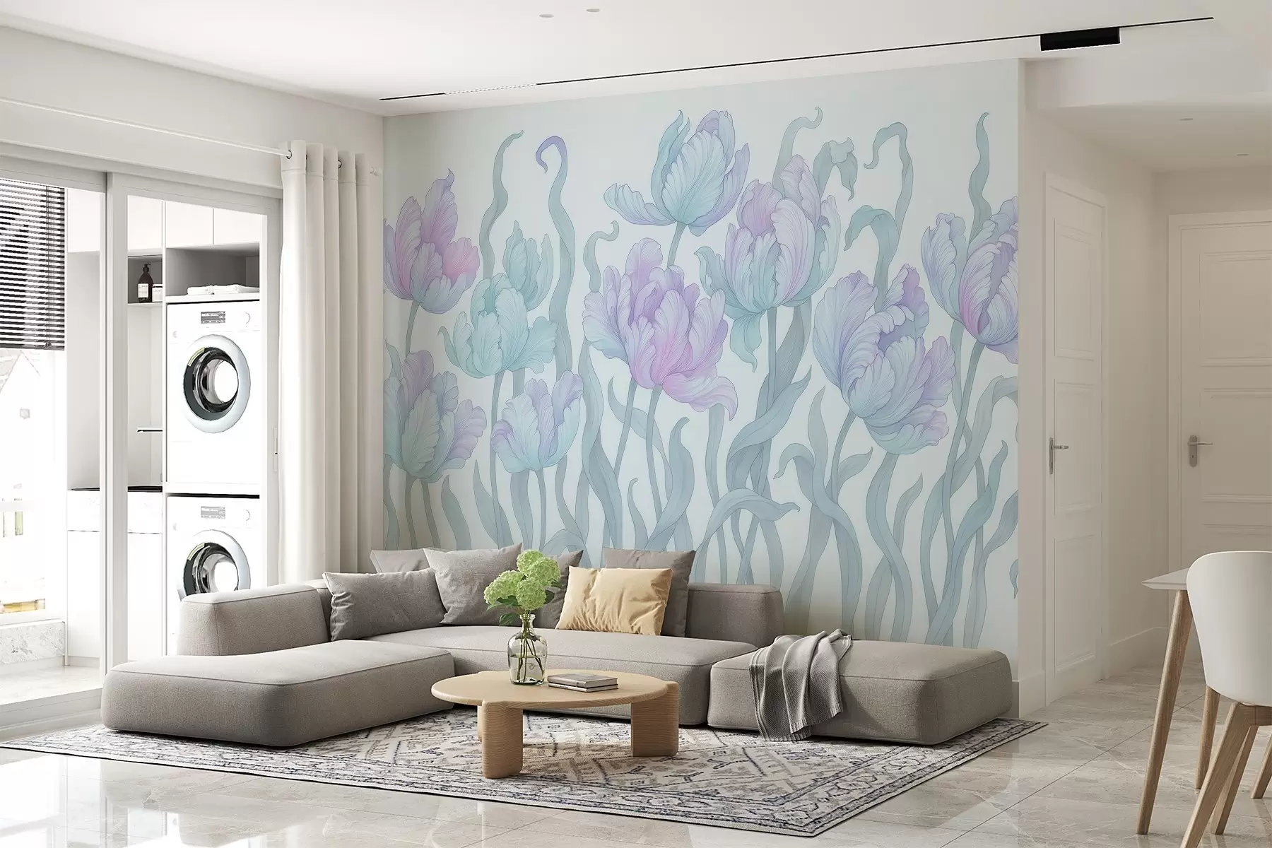 Wall Mural Photo Wallpaper Delicate and elegant tulips w03817v2