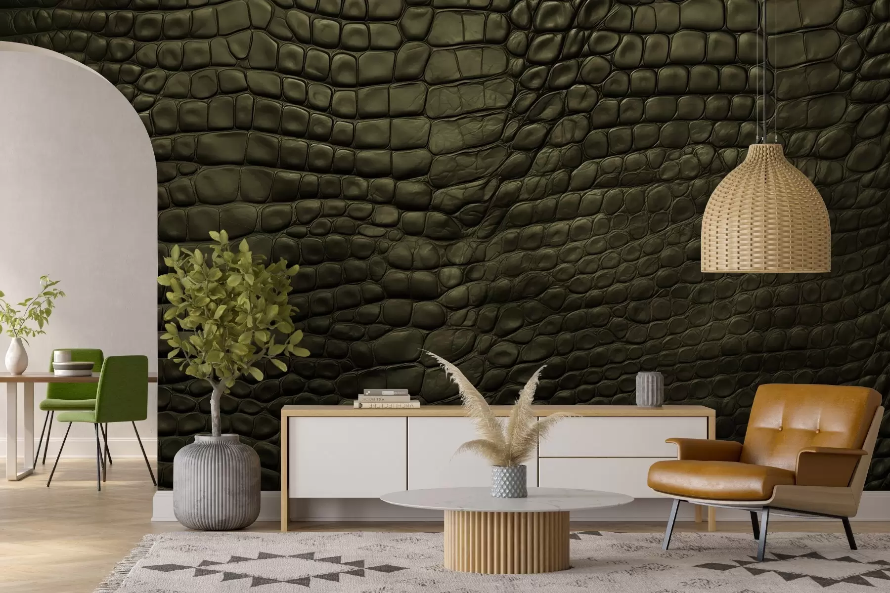 wall murals Imitation of animal skin drawn w03818v3