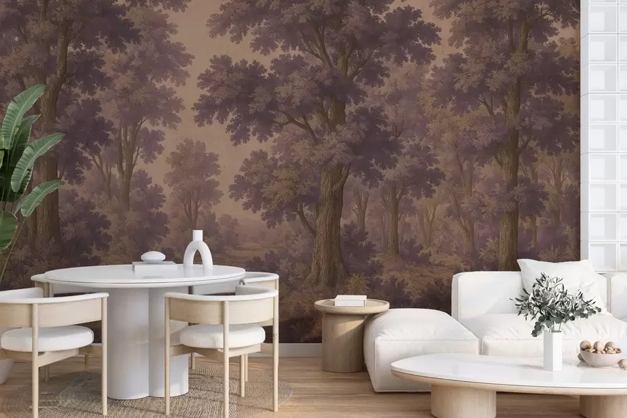 wall murals Modern image of a forest in a grunge style w03822v1
