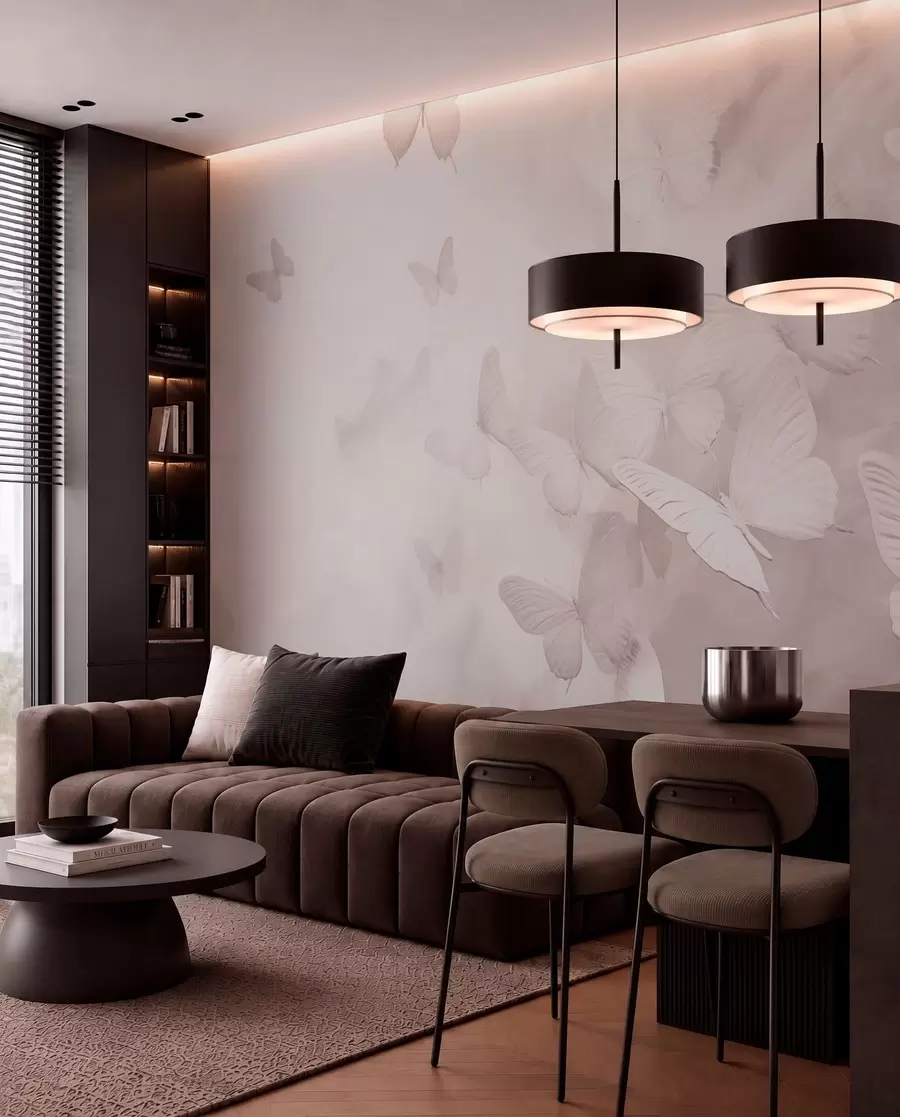 peintures murales Papillons dans le brouillard w03841v1