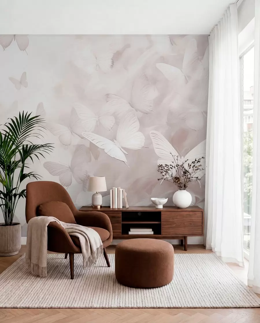 Wall Mural Photo Wallpaper Butterflies in the fog w03841v1