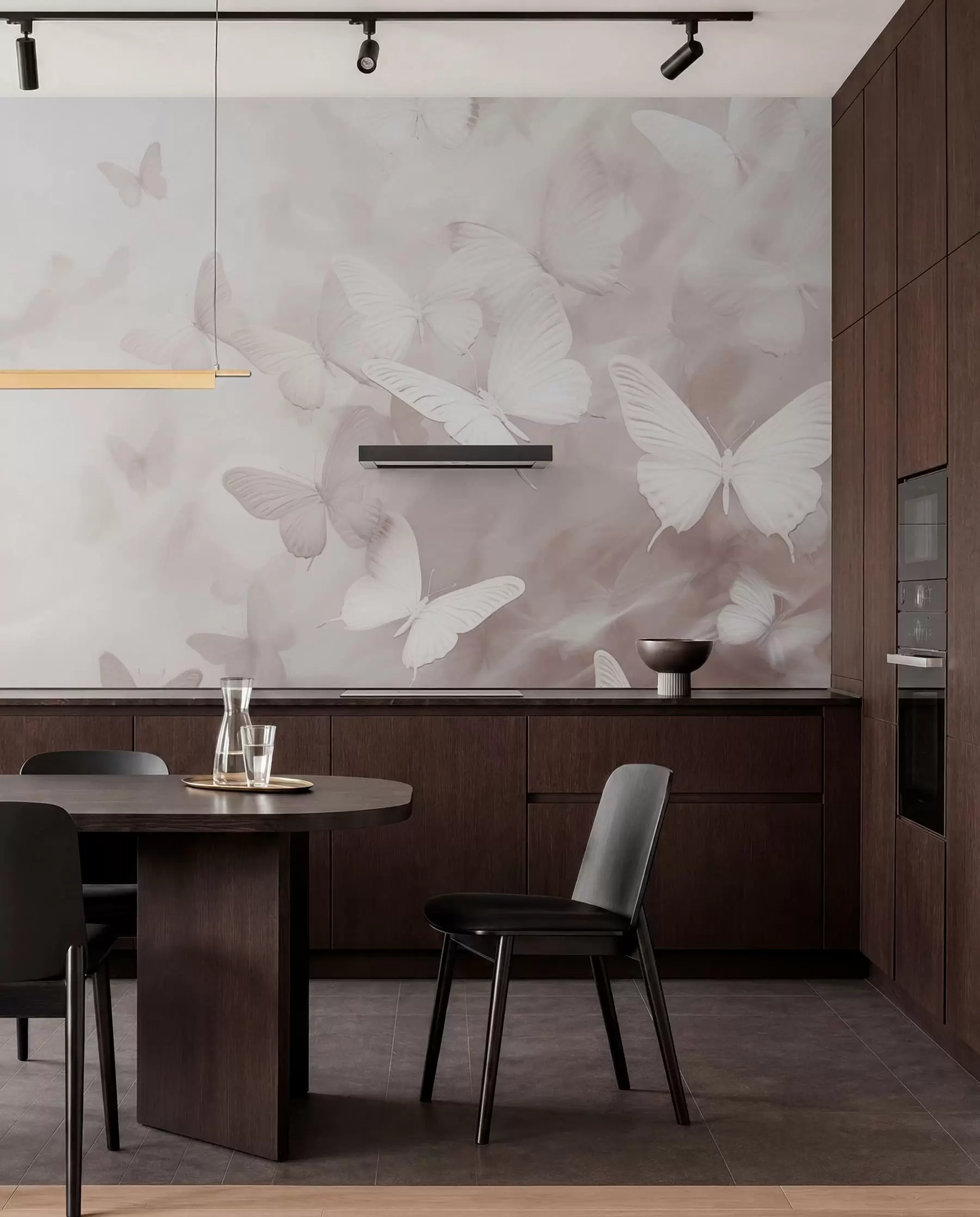 wall murals Butterflies in the fog w03841v1