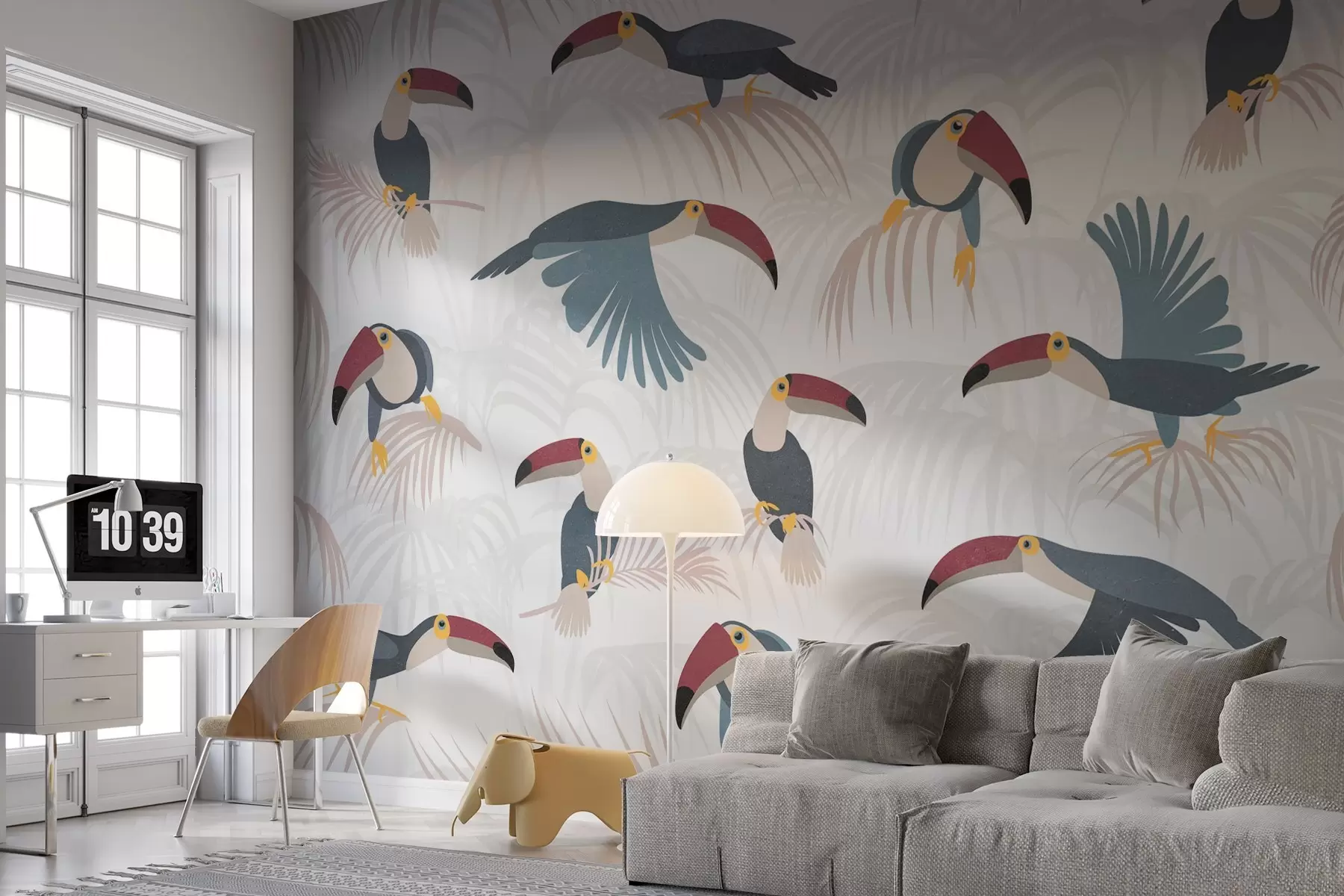 murales Tucanes sobre hojas w03854v1