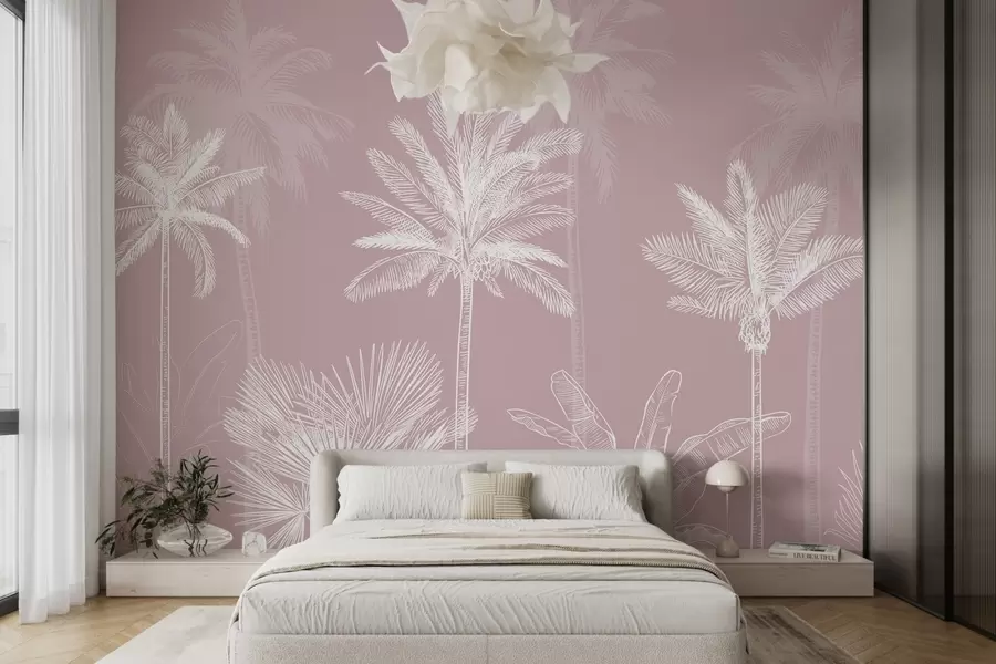 murales Palmeras blancas w03831v2