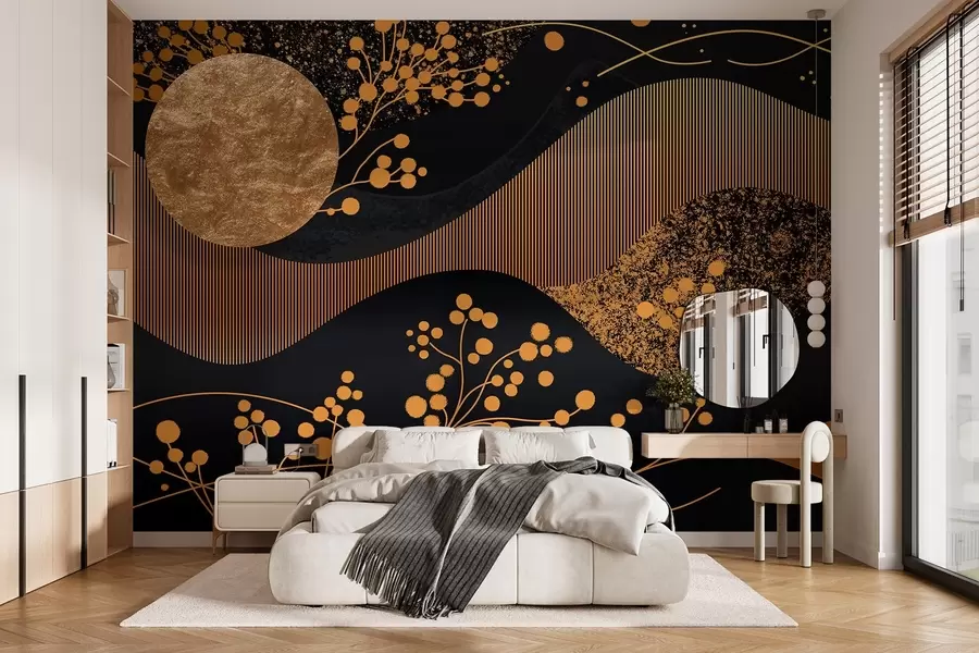 wall murals fabulous starry night in abstract style w03764