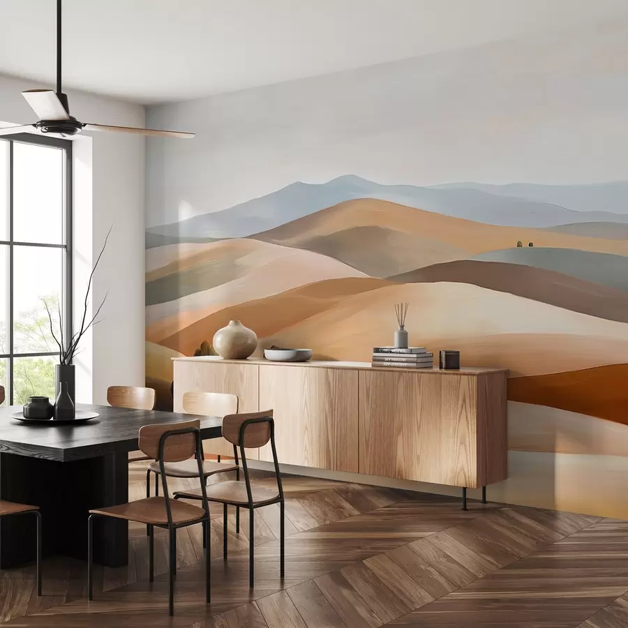 Wall Mural Photo Wallpaper Landscapes with trees, Tuscany, natural colors, oil style w03880