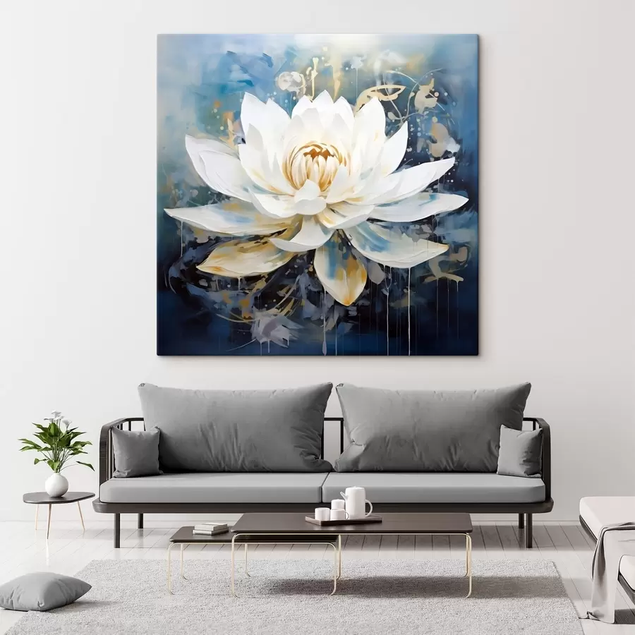 wall murals Tender lotus in a painting style   s44046