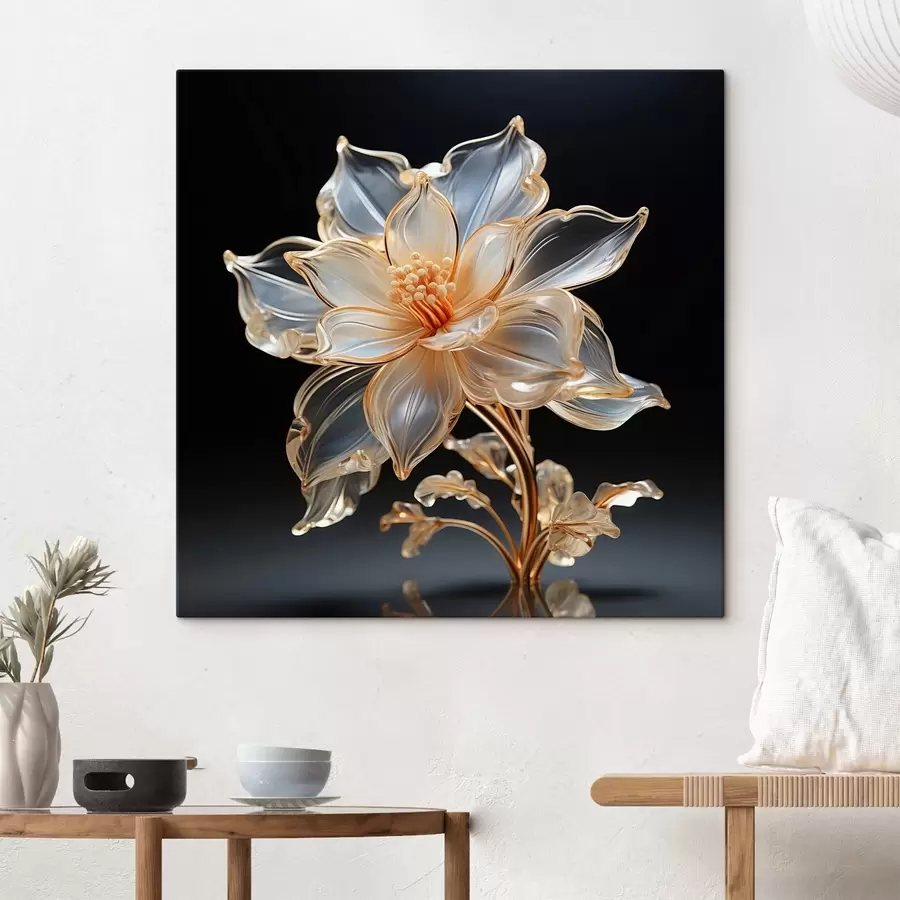 wall murals Exquisite transparent flower in a minimalist style s44251