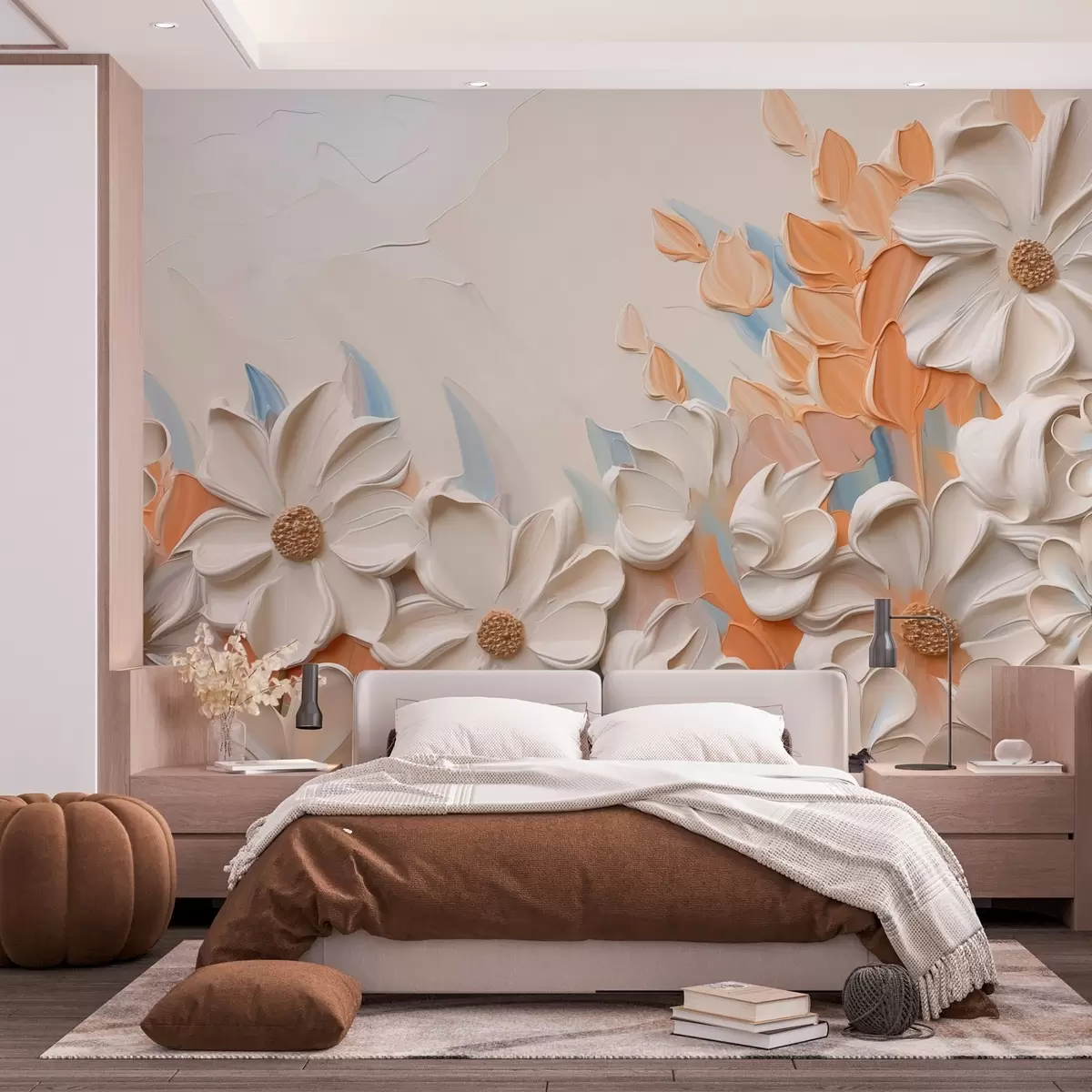 Wall Mural Photo Wallpaper Flowers imitation painting w03900