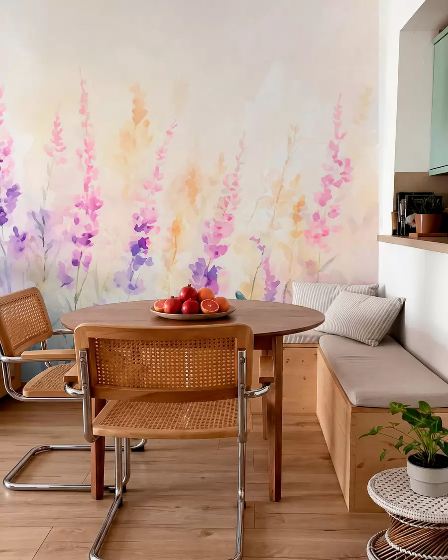 wall murals Vintage lavender field w09069