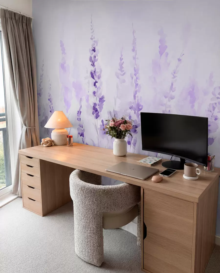 Wall Mural Photo Wallpaper Vintage lavender field w09069v1
