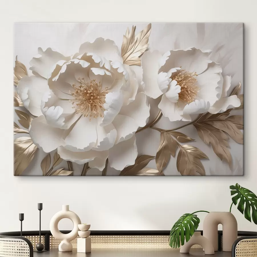 wall murals White flowers s44287
