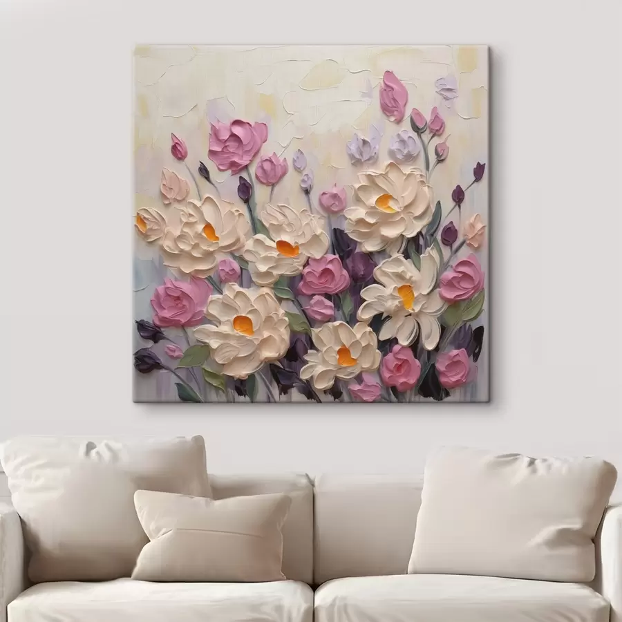 wall murals Bright flowers imitation painting s44291