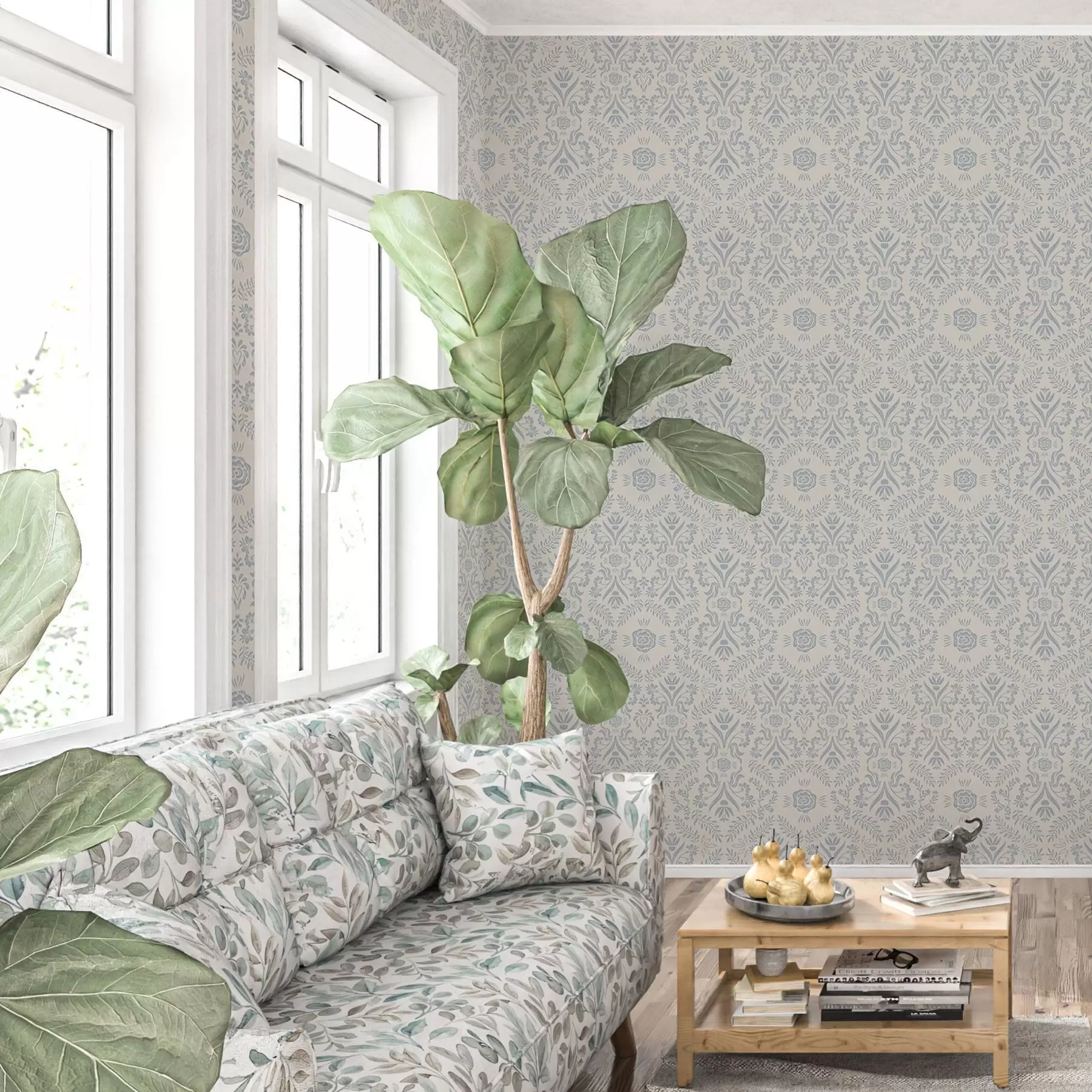 murales Patrones azules a00113