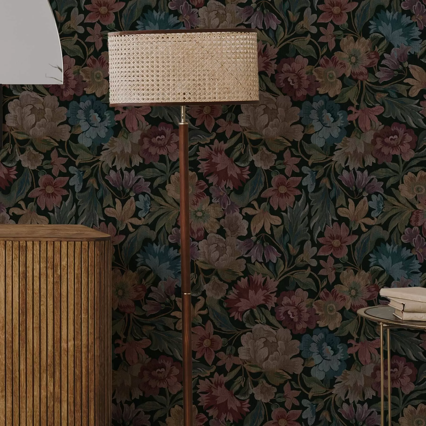 Wall Mural Photo Wallpaper Tapestry texture with colourful flowers a00146