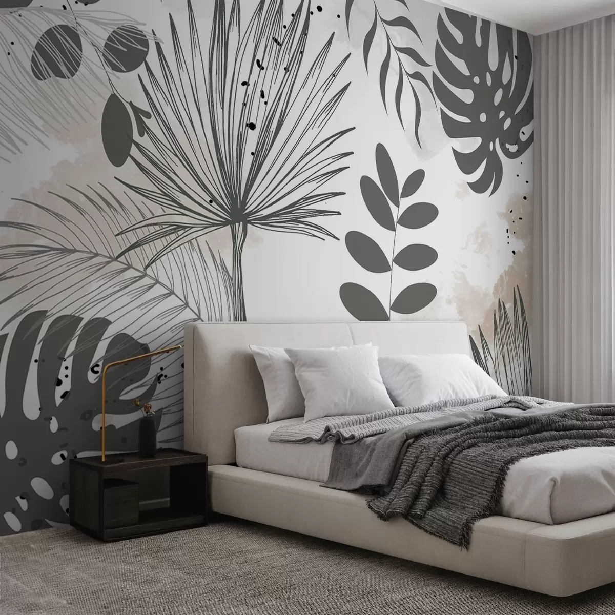 murales Hojas tropicales w03886