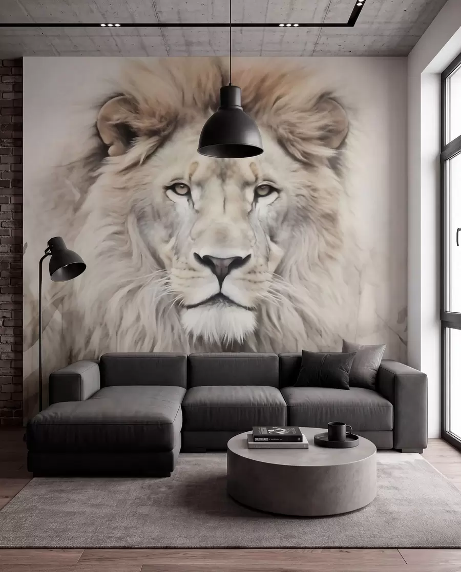 peintures murales Lion w03888