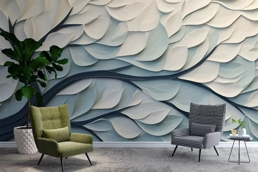 Wall Mural Photo Wallpaper Tree with abstract leaves w03889