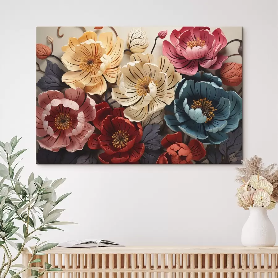 wall murals Bright flowers s44375