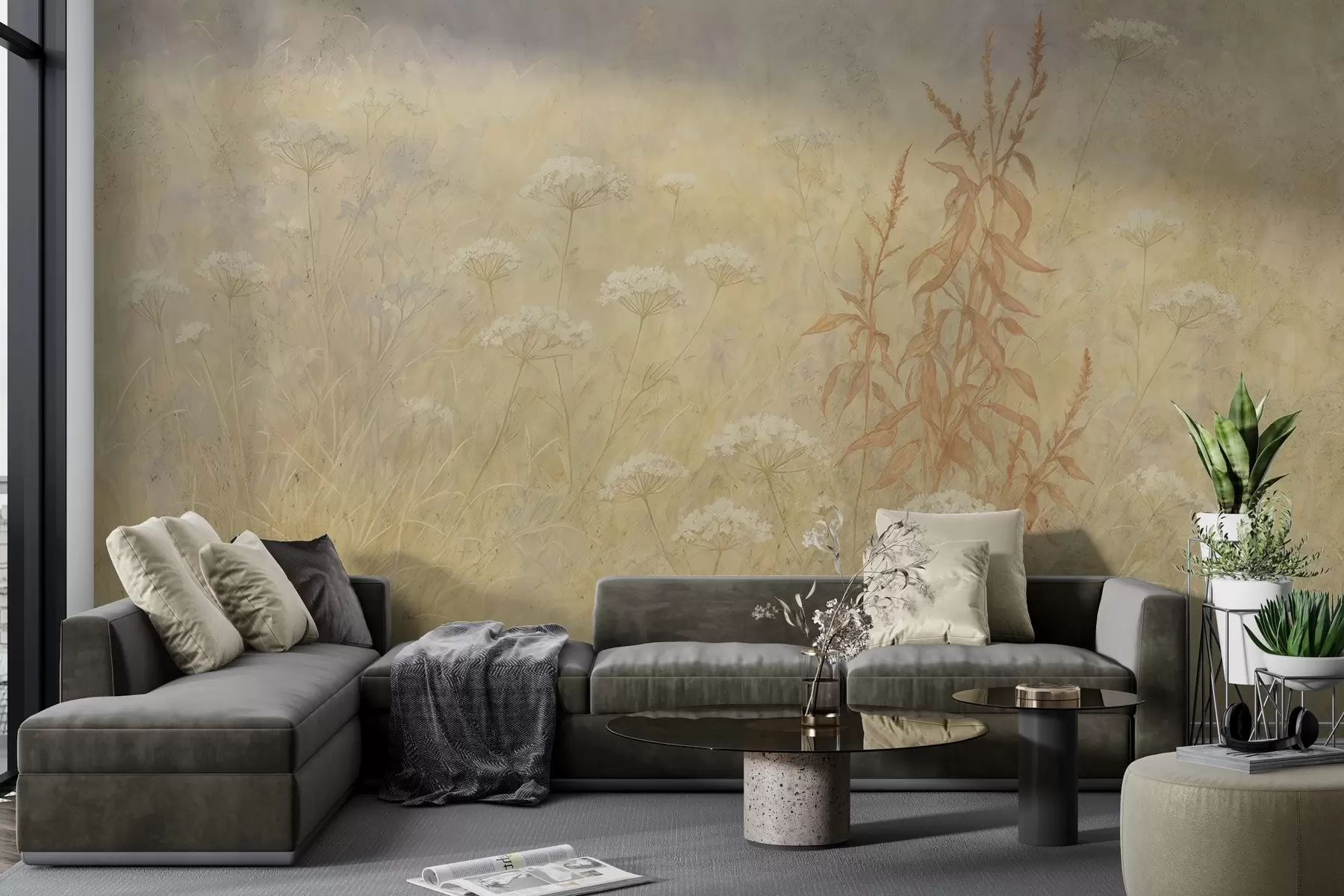 Wall Mural Photo Wallpaper Watercolor field w03972