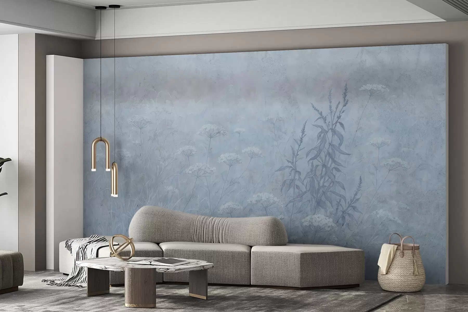 peintures murales Champ d'aquarelle w03972v1