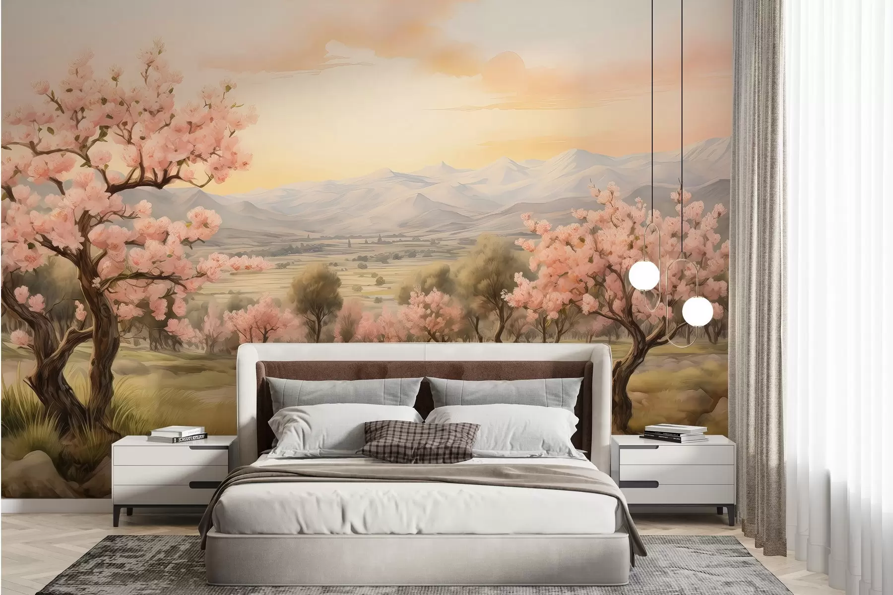 wall murals Blooming trees w03978
